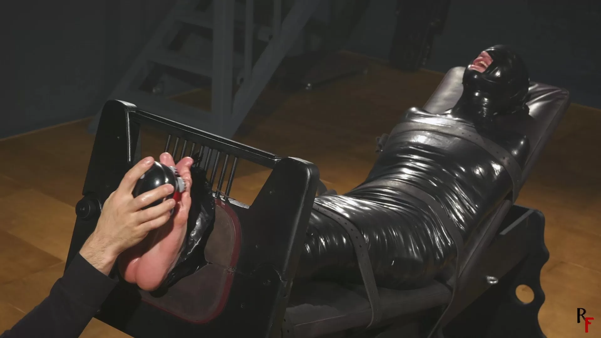 RFStudioProduction – Brittany in Tight PVC Mummification Part 3 – Foot Ticklin.webp