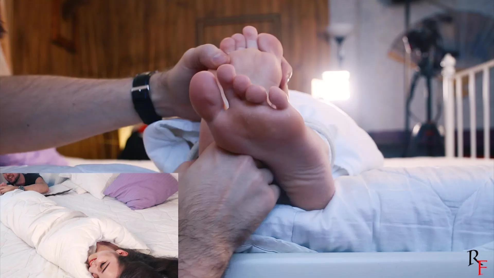RussianFetish - Vasilisa's feet lick-tickle in blanket and Double tickling .webp