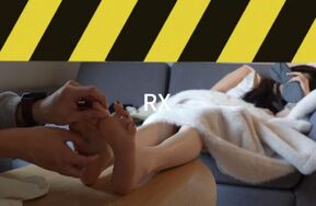 【RX原创】学妹泳装花边白袜+裸足TK