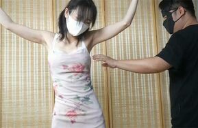 【象人原创】嗷嗷-旗袍高跟+黑丝，站立tk+四肢吊缚tk