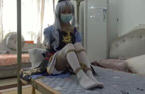 【琳媚】COS 神华 过膝白袜 捆绑tk